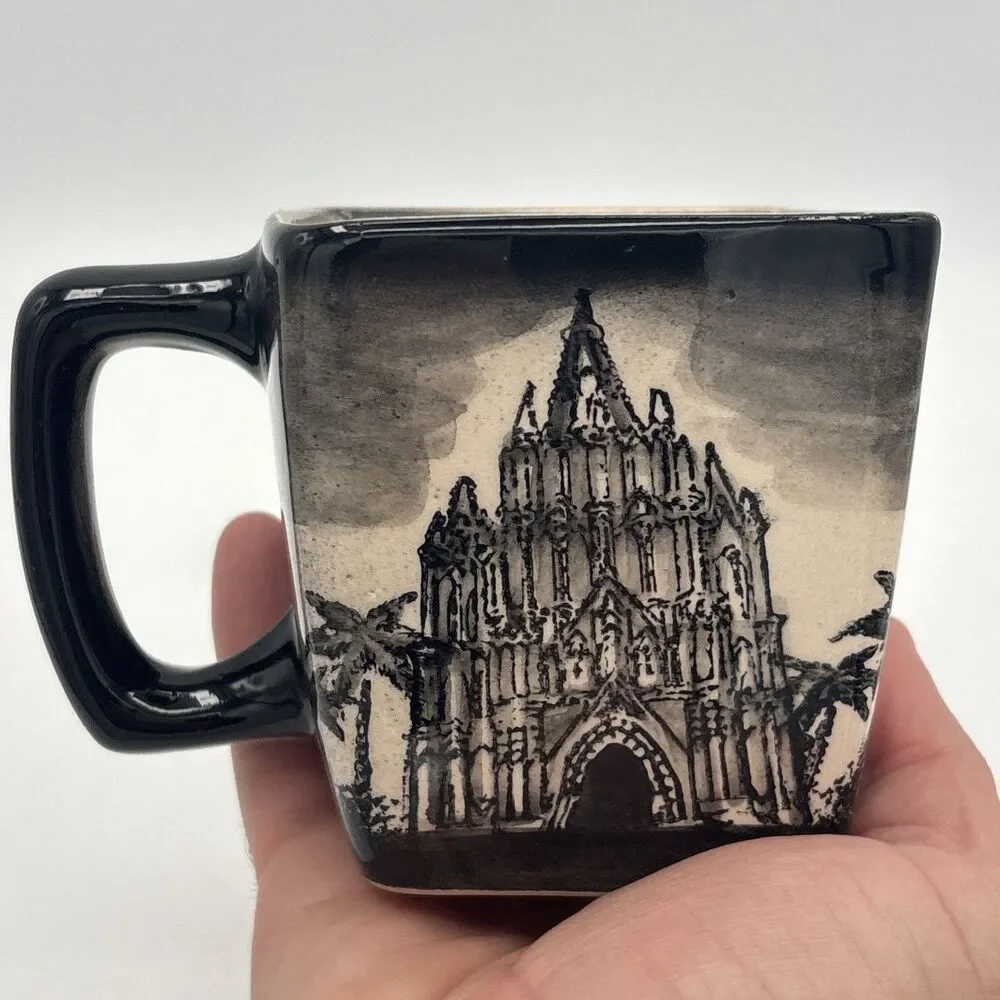 San Miguel de Allende Mexico Square Ceramic Mug Parroquia San Miguel Arcangel